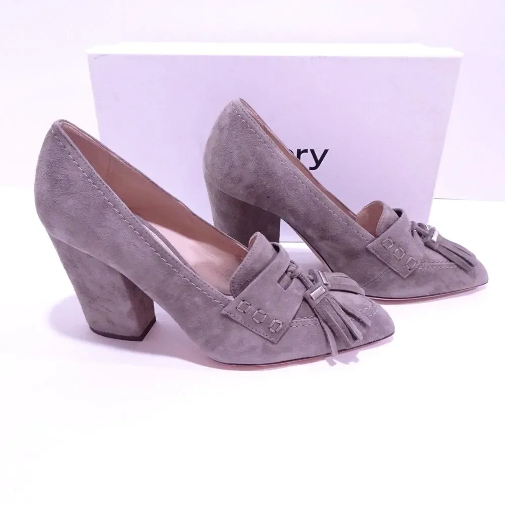 Theory grey suede